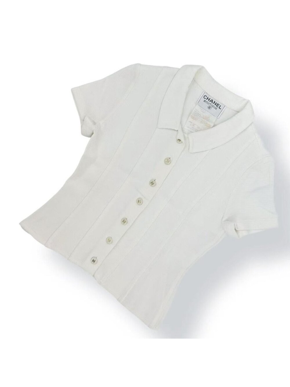 Chanel CC Logo Button Shirt